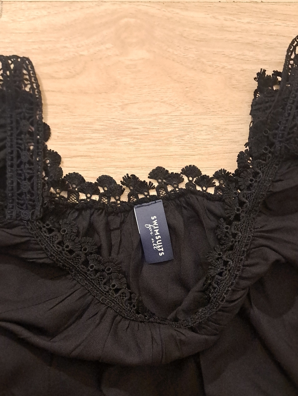 Swimsuits For All Black Crochet-Trim Swim Cover - Picture 2 of 9